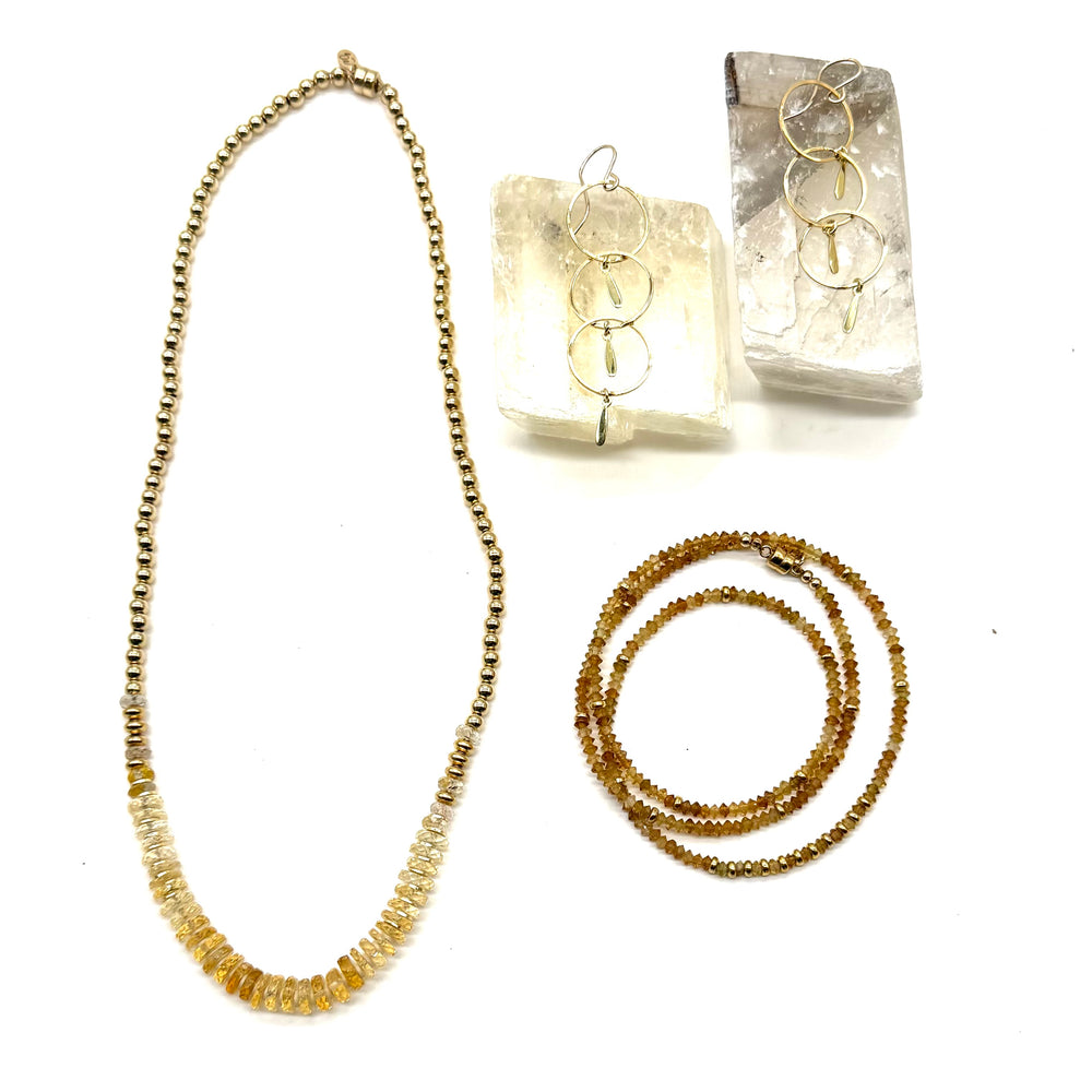 Citrine + Gold Necklace - 17.5"