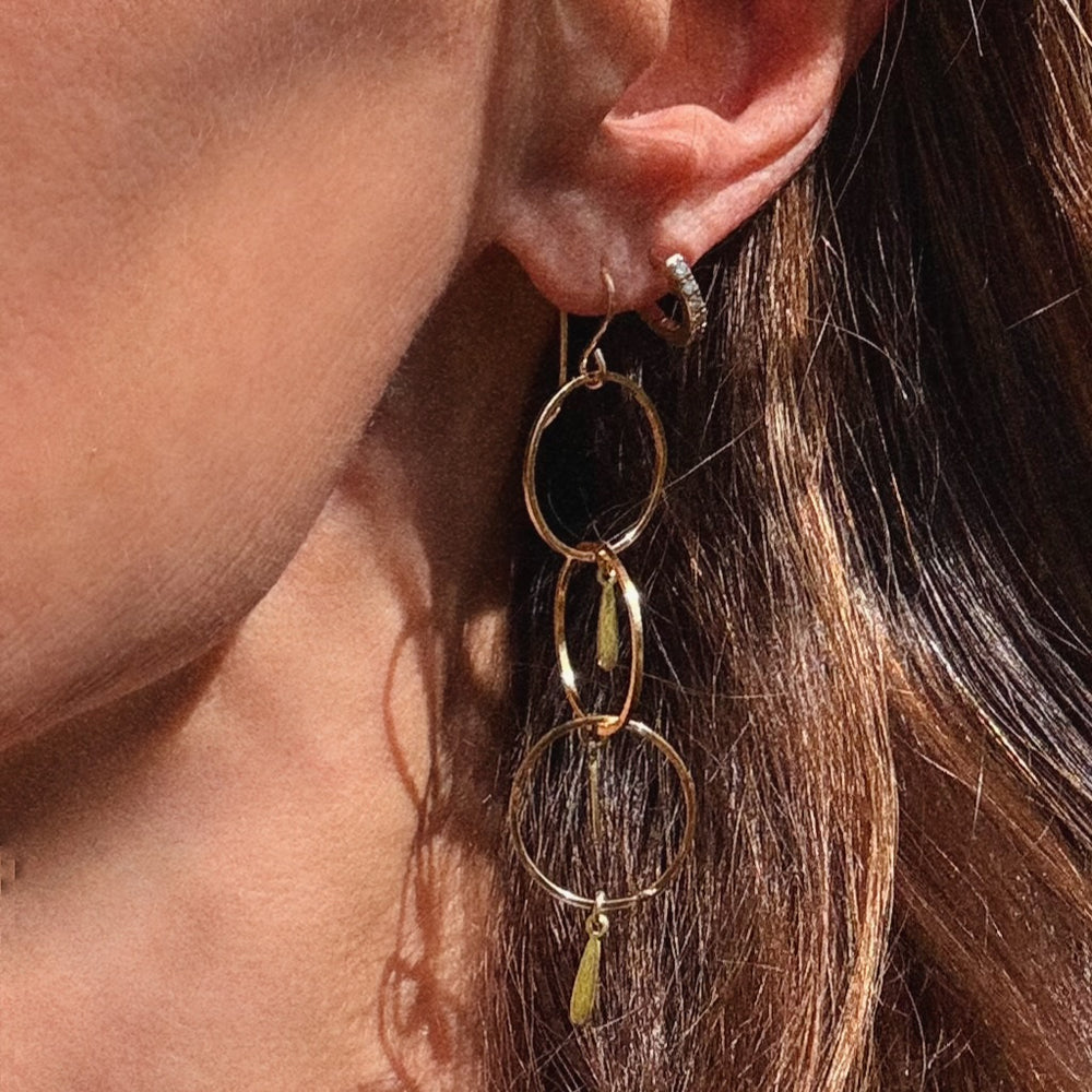 Linking Circles Dangling Earrings
