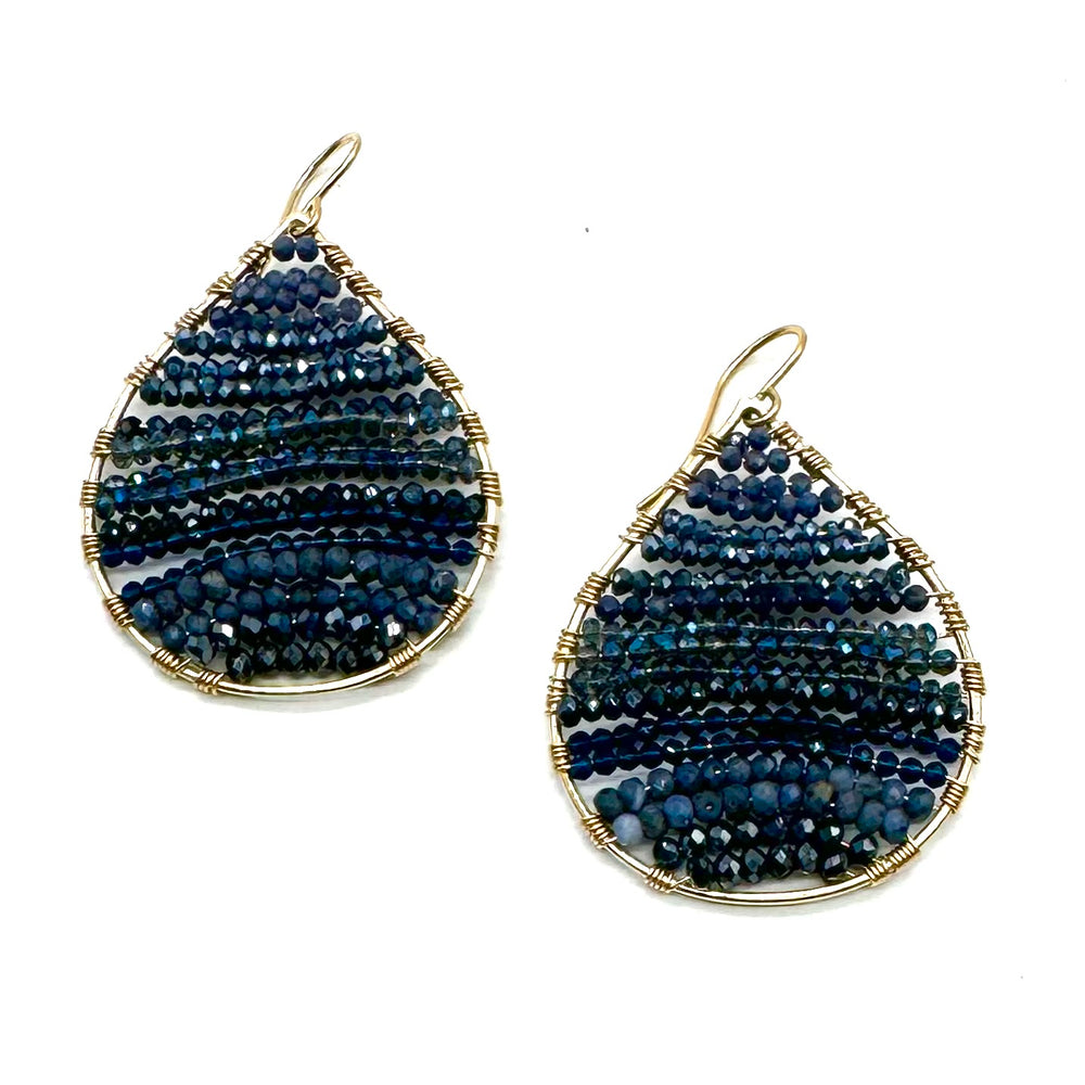 Gold Teardrop Earrings, Medium