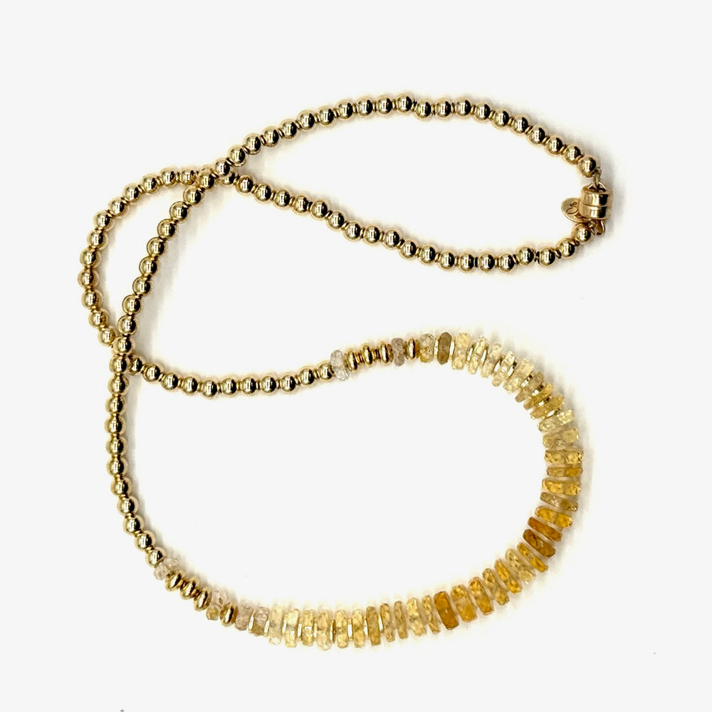 Citrine + Gold Necklace - 17.5"