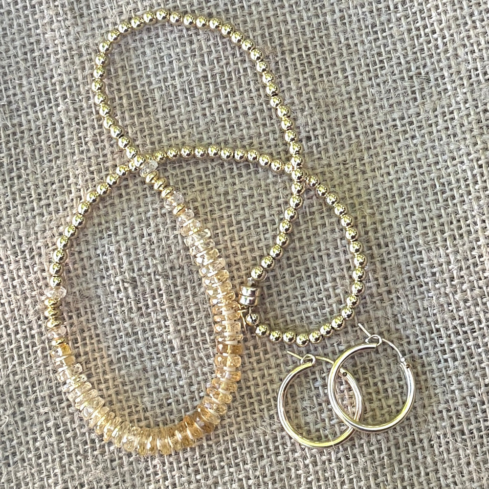 Citrine + Gold Necklace - 17.5"