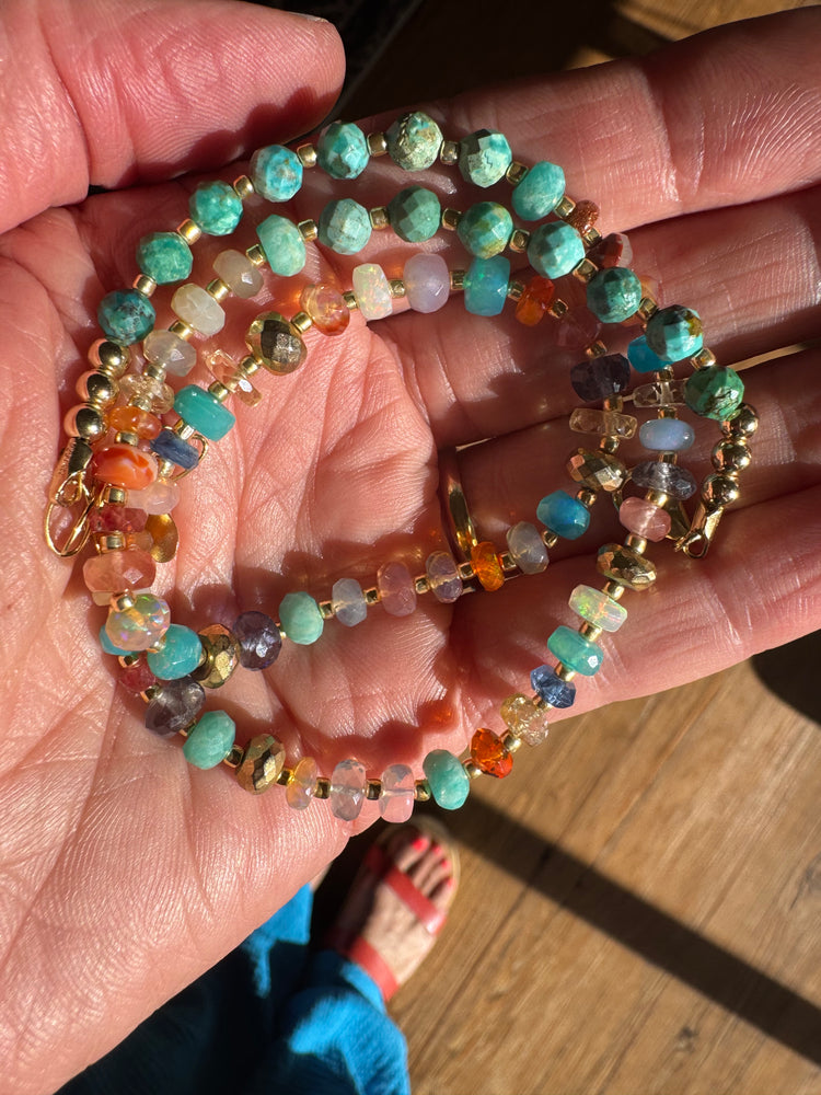 Multi-Stone Candy Necklace - 17.25"