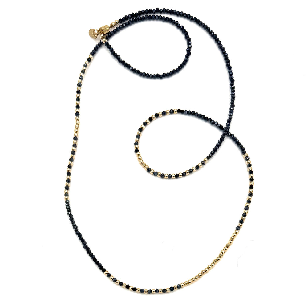 Gold Quadruple Wrap Bracelet - Midnight