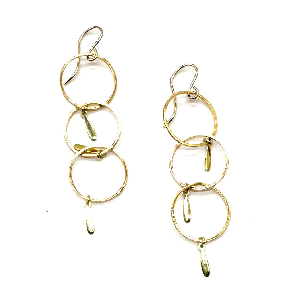 Linking Circles Dangling Earrings