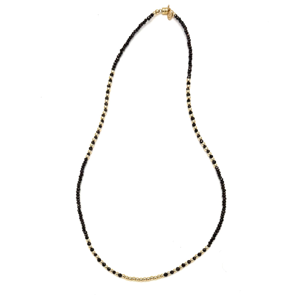 Triple Wrap Bracelet - Mahogany Brown + Gold Filled Round Beads