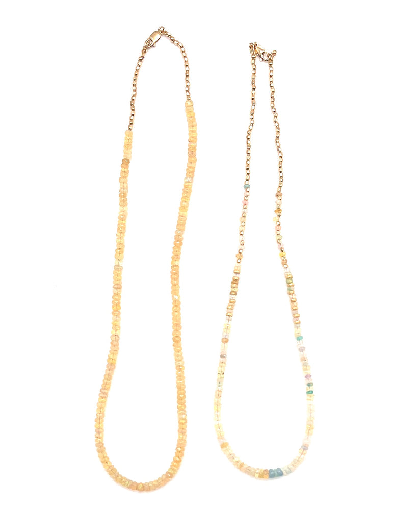 Opal Beaded Necklace - 16.5"