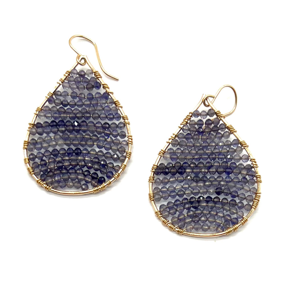 Gold Teardrop Earrings, Medium